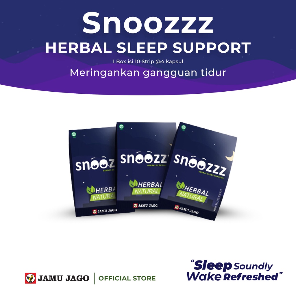 Snoozzz Herbal Sleep Support Membantu Mengatasi Insomnia dan Gangguan Tidur...