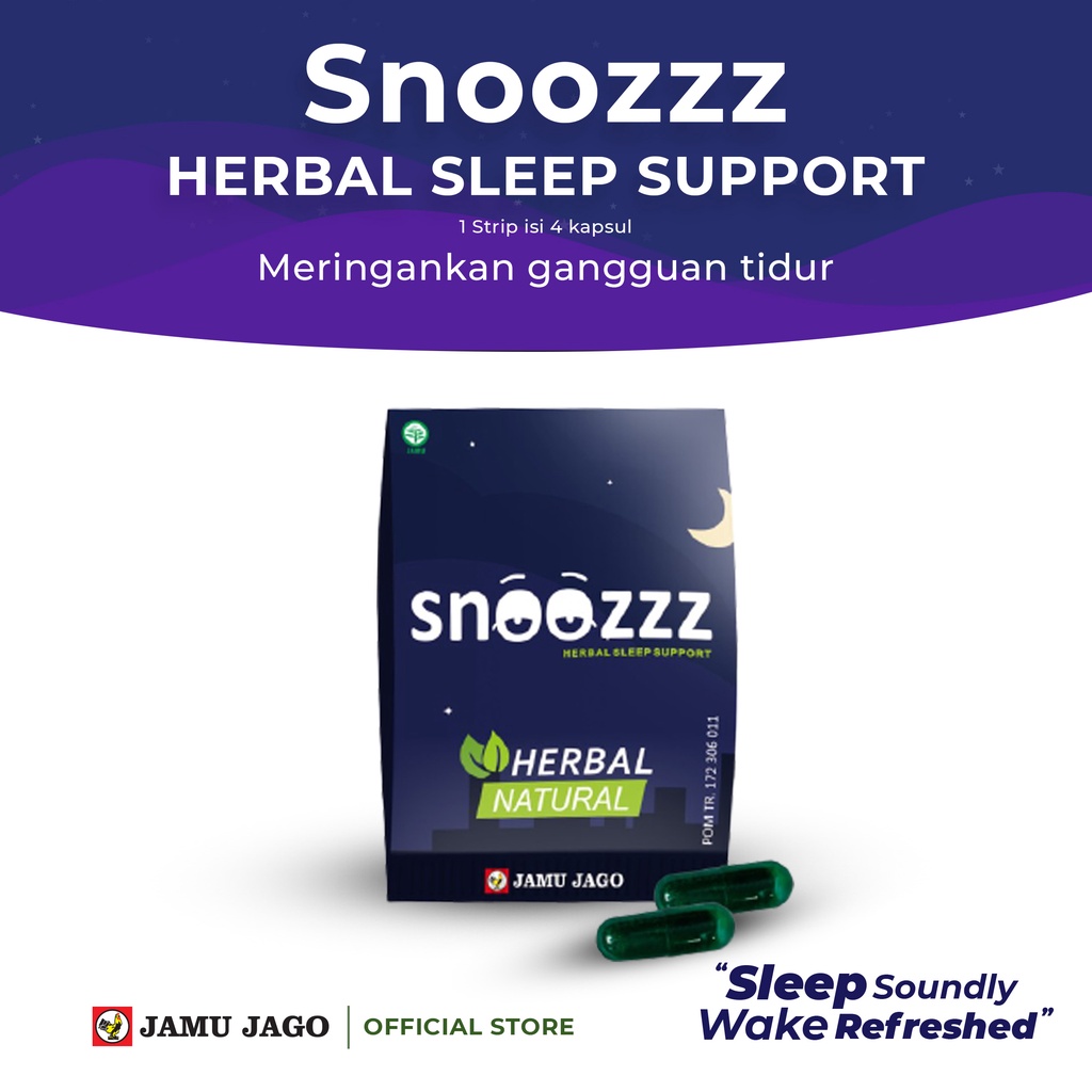 Snoozzz Herbal Sleep Support Membantu Mengatasi Insomnia dan Gangguan Tidur...